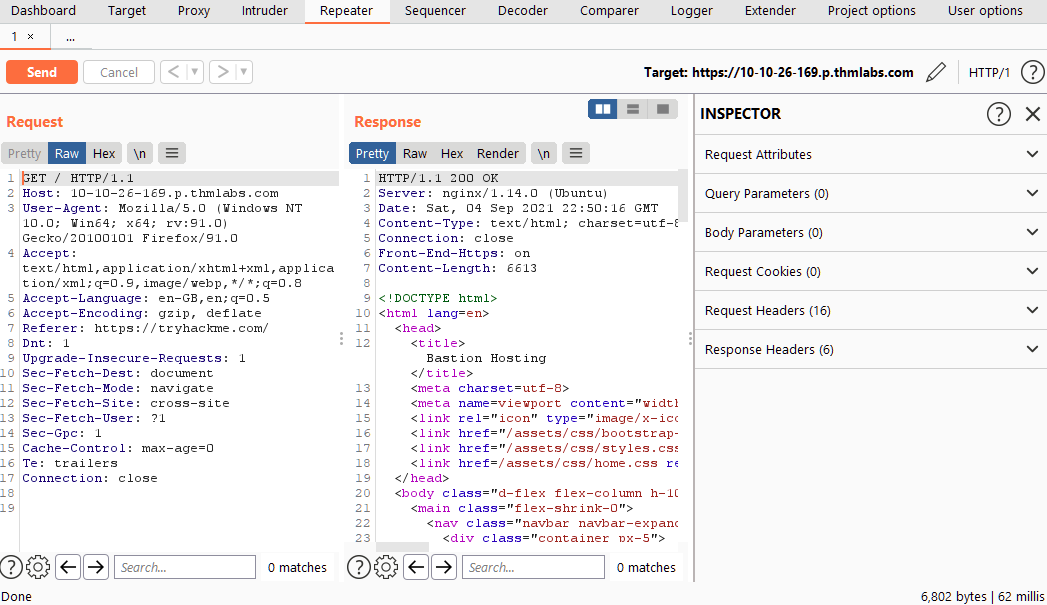 Response populating after request is sent